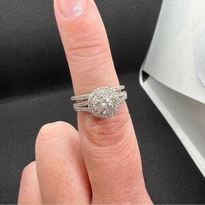 Engagement & Wedding Band Set, size 7